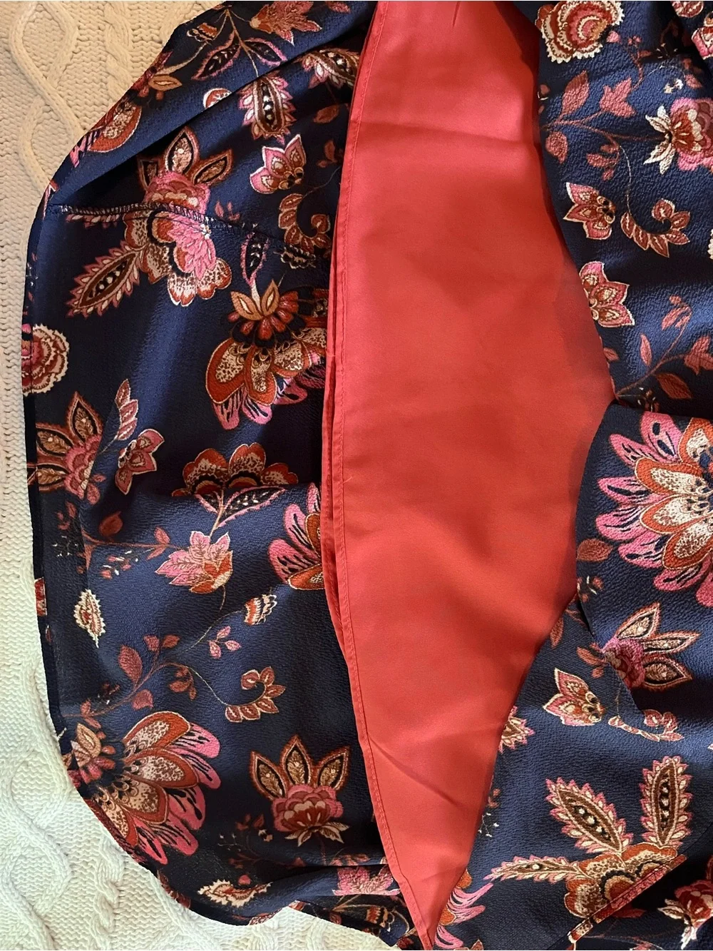 Vince Camuto Women's Mixed Coral/Navy Elegant Dress Size 16 - Picture 11 of 16